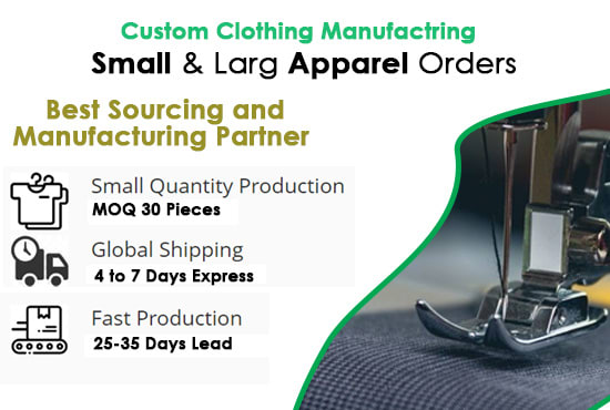 I will be your custom clothing sourcing agent in middle east