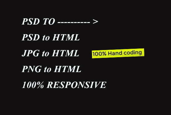 I will convert psd to html