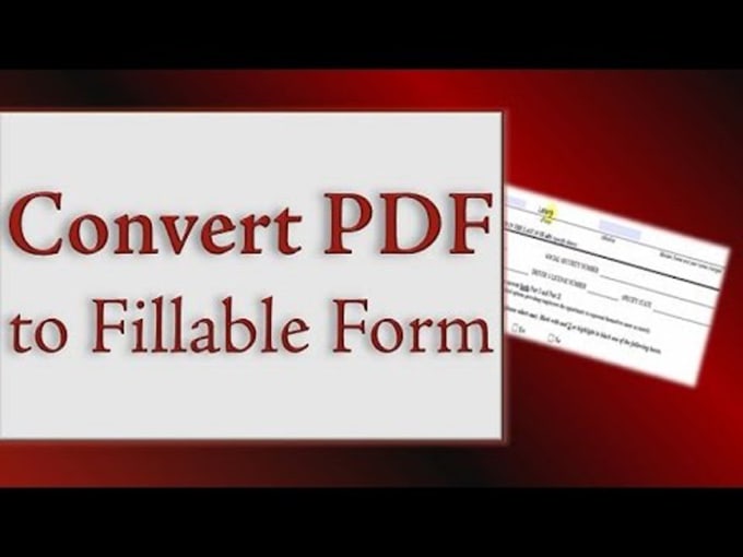 I will convert your pdf file to fillable pdf file within 12 hours