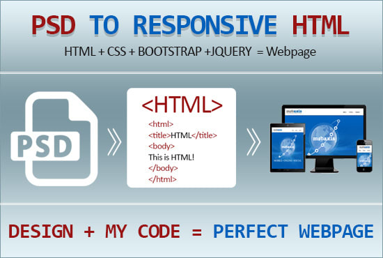 I will convert your psd to responsive html