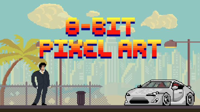 I will create 8 bit pixel art graphics design