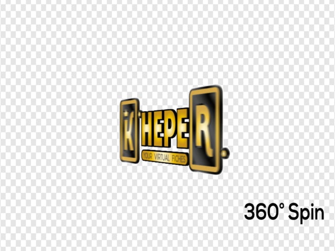 I will create a 3d rotating transparent gif loop of logo in 30 minutes
