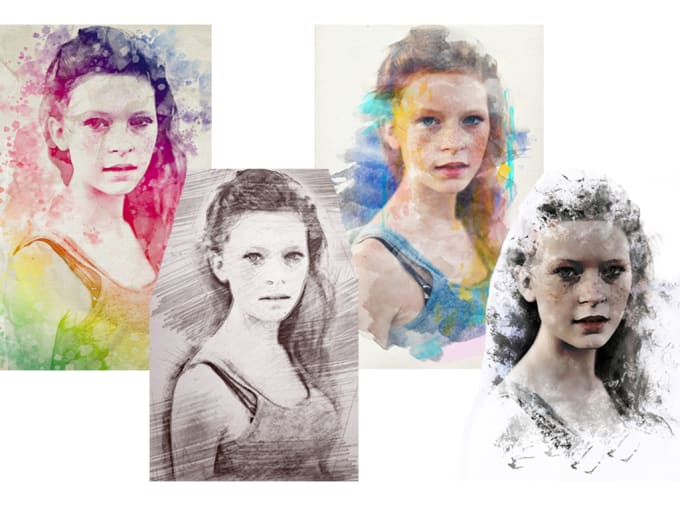 I will create a watercolor, charcoal, and ink smudge picture