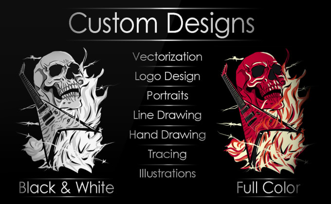 I will create custom designs and illustrations
