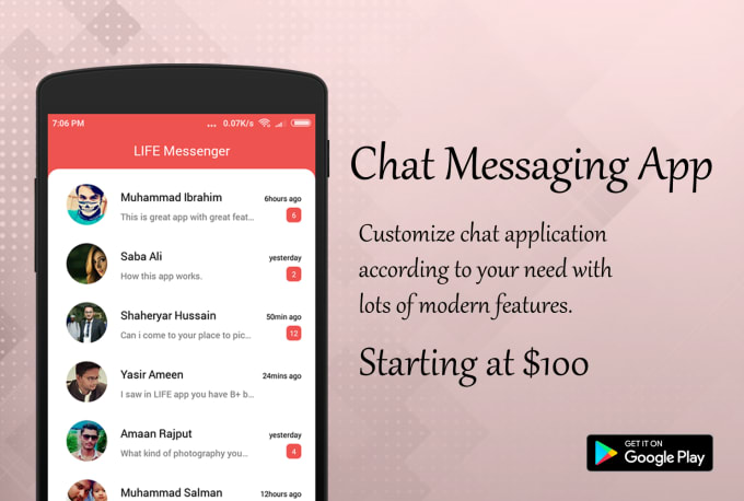 I will create stunning chat messenger app