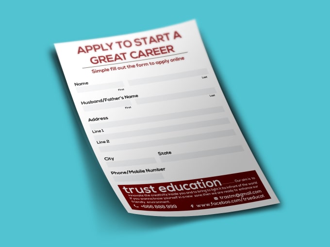 I will design perfect admission form,admission flyer,certificate