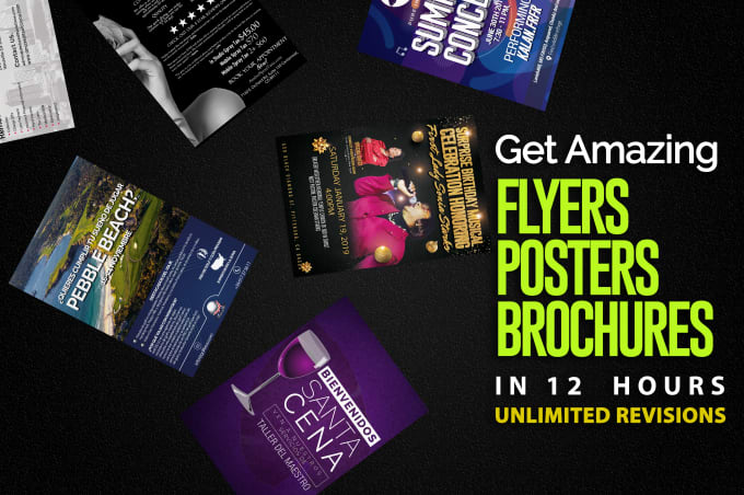 I will design professional flyer, poster, leaflets and brochures