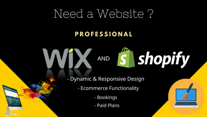 I will design professional wix website or shopify ecommerce store