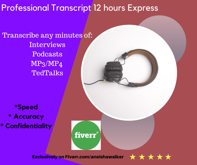 I will do an express transcript in 12 hrs