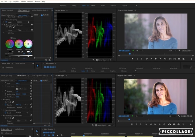 I will do color correction or color grading