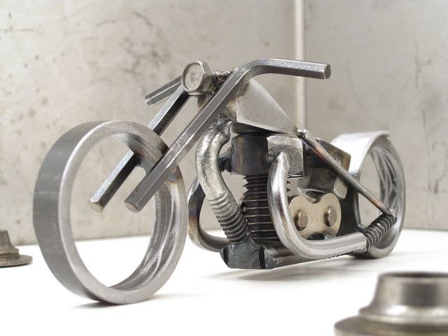 I will do motorcycle metal steel art sculpture