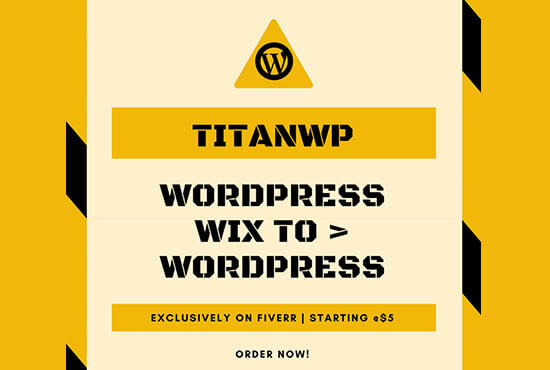 I will do wix to wordpress conversion