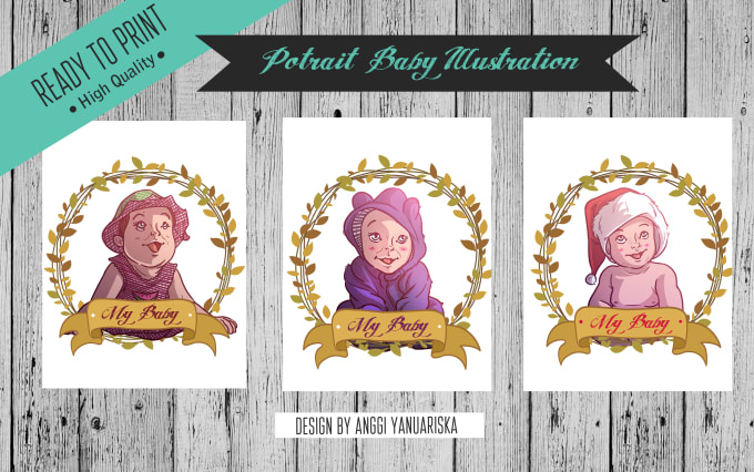 I will draw your baby photo in to cartoon style