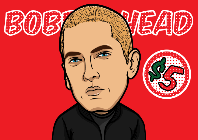 I will draw your bobble head cartoon