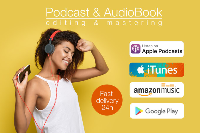 I will edit and mastering  audio podcast or audiobook for itunes, google play, radios