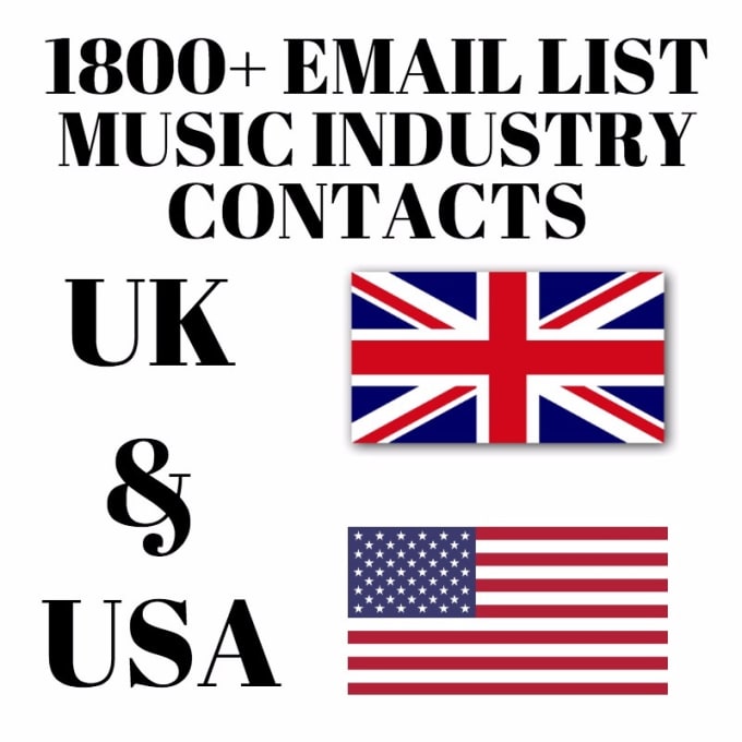 I will give you 1800 of the best music industry contacts from USA and united kingdom