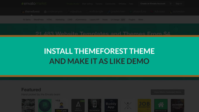 I will install any joomla or wordpress theme with demo