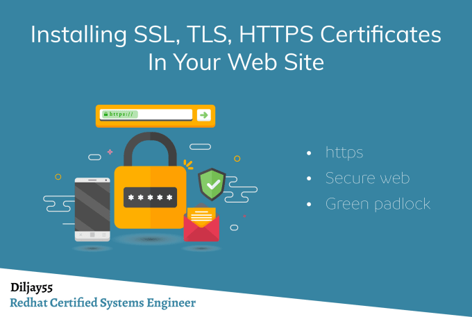 I will install ssl,tls https certificate in your web site