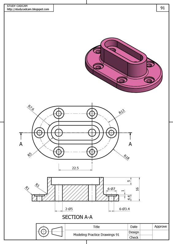 I will make technical drawing of 3d model