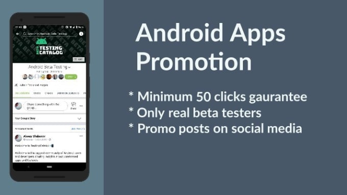 I will promote your android app to real beta testers on my website