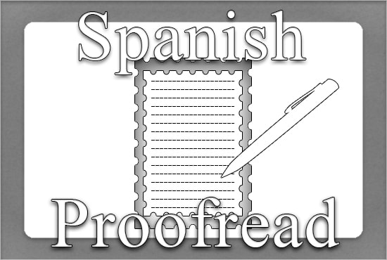 I will proofread your spanish document or book