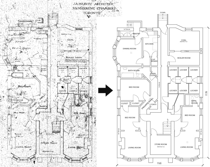 I will redraw 2D drawings technical drawings blueprints as built sketches to autocad