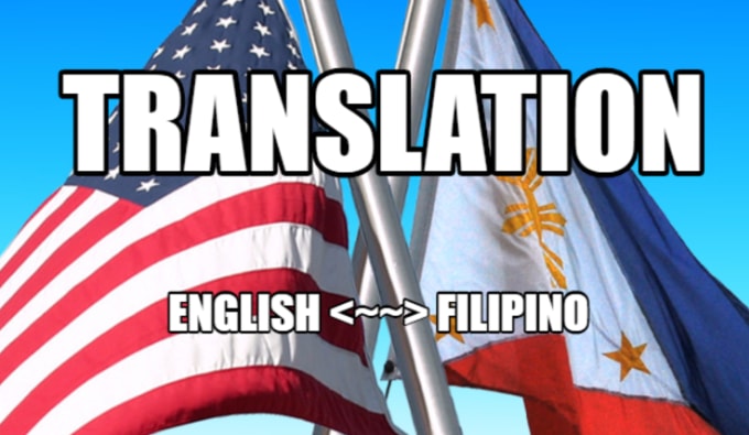 I will translate filipino tagalog and english