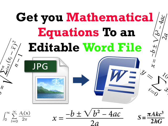 I will write mathematics in ms word