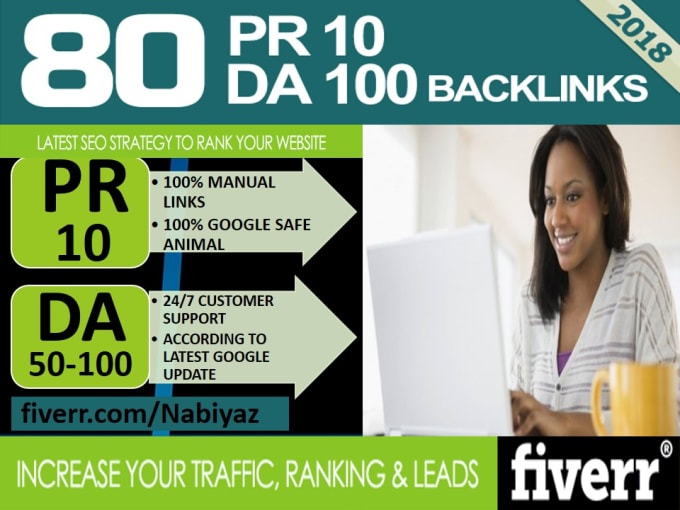 I will 80 unique pr10 SEO backlinks on da100 sites