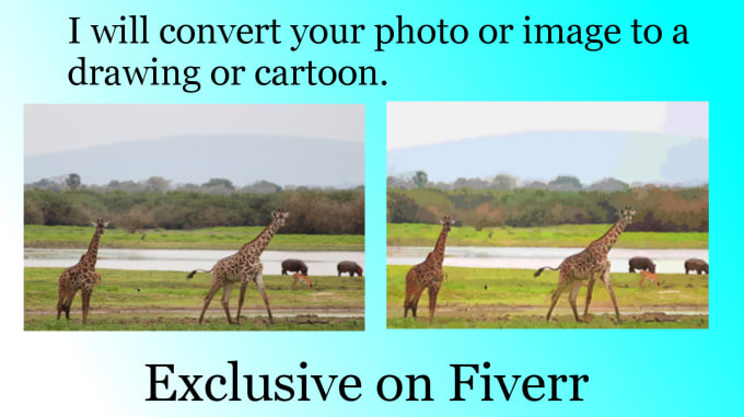 I will covert your photos to a drawing