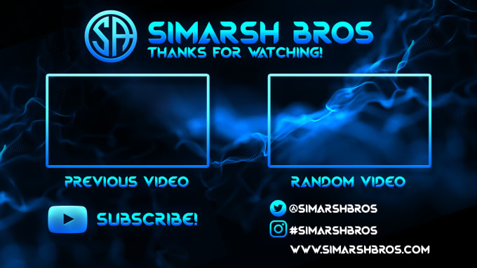 I will create an amazing youtube outro slide or banner