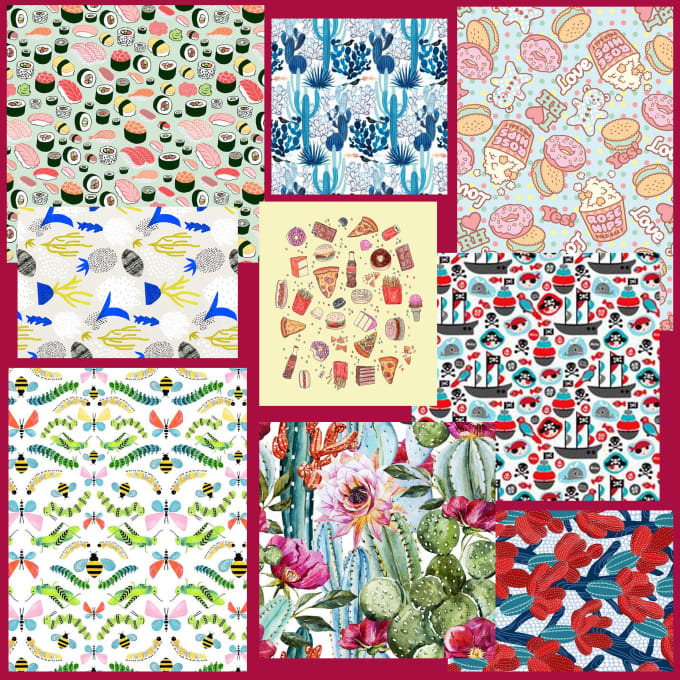 I will create captivating textile prints for your collection