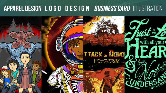 I will create designs for t shirts, mugs and other merchandise