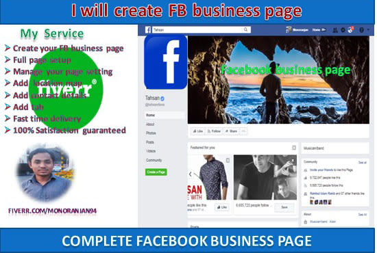 I will create fb business page