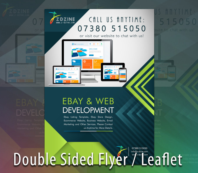 I will design a double sided flyer leaflet brochure