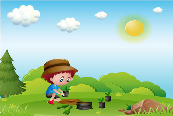 I will design childrens book illustration