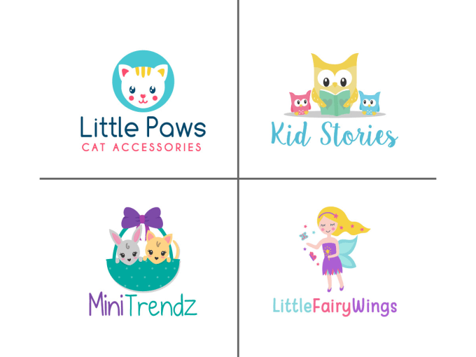 I will design cute logo for pets, kids, baby, food business