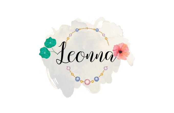 I will design hand drawn feminine logo and watercolor