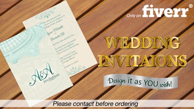 I will design your wedding invitations