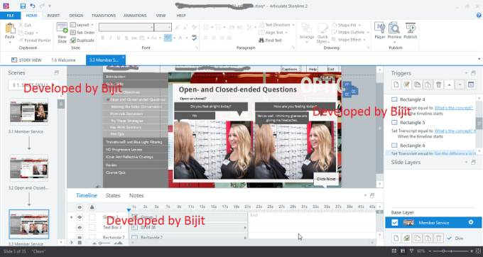 I will develop elearning courses using articulate storyline