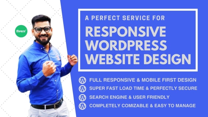 I will develop responsive wordpress website mobile first design