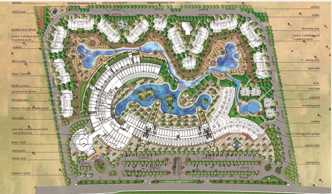 I will do landscape architecture design for the site plan