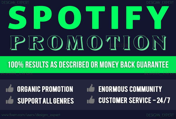 I will do spotify music promotion, spotify promotion organically viral