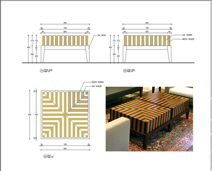 I will draft furniture sketch or photo to technical cad drawing