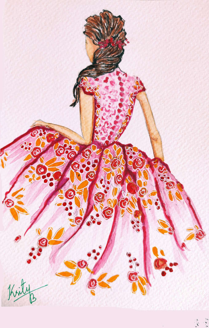I will draw awesome fashion illustration