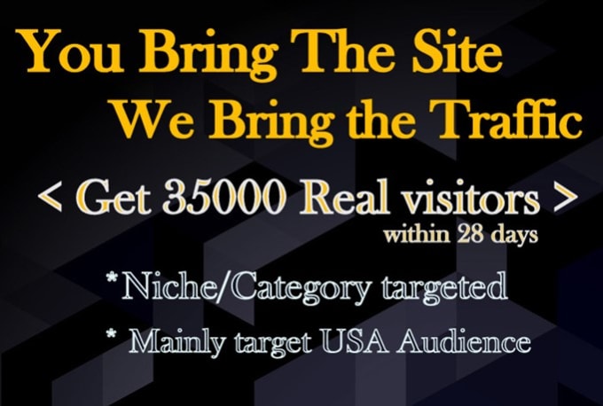 I will drive 35000 niche and USA targeted traffic, visitors