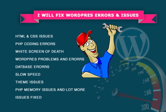I will fix wordpress errors and issues