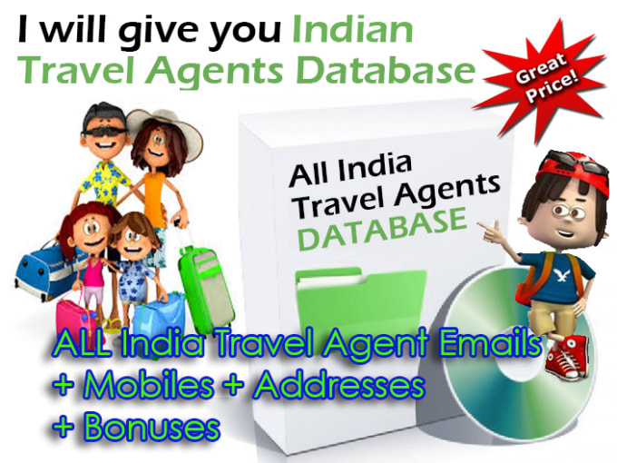 I will give 18000 india travel agent database