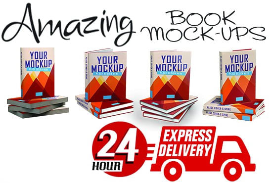 I will make amazing book mock ups