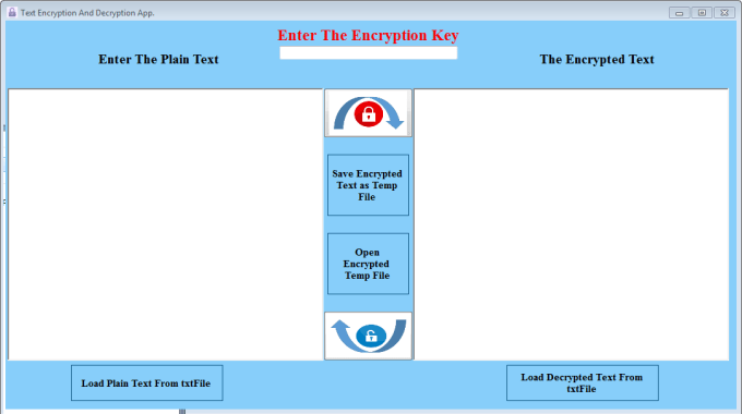 I will provide you this app to encrypt and decrypt your text with your own key